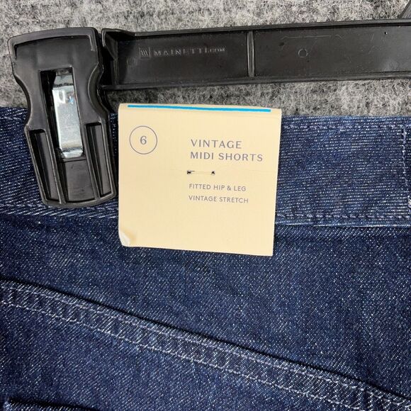 Universal Thread Cut Off Shorts Women's 6 Dark Blue Midi Cotton Pockets Stretch‎ - Picture 5 of 13